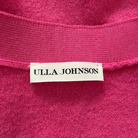 Ulla Johnson Ansel Boiled Wool Cardigan Sweater in Fuchsia Pink Size P/S - Picture 6 of 9